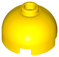 Brick Round 2 x 2 Dome Top, Vented Stud in Yellow