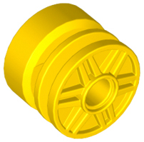 Wheel 18 x 14 with Pin Hole, Fake Bolts and Shallow Spokes in Yellow