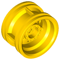Wheel 30.4 x 20 without Pinholes, with Reinforced Rim in Yellow