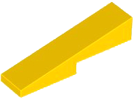 Brick Sloped 1 x 4 with 1 x 2 Cutout in Yellow