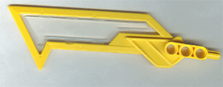 Large Figure Weapon Blade, with Trans Clear Center (Sky Guardian) in Yellow
