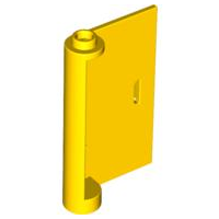 Door 1 x 3 x 4 Right - Open Between Top and Bottom Hinge in Yellow
