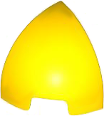 Brick Round Curved 1 x 1 x 1 Quarter Dome in Yellow