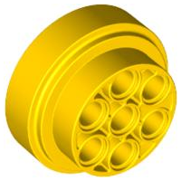 Wheel 31 x 15 Technic, 7 Pin Holes in Yellow