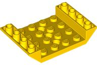 Brick Sloped Inverted 45° 6 x 4 Double with 4 x 4 Recessed and 3 Holes in Yellow