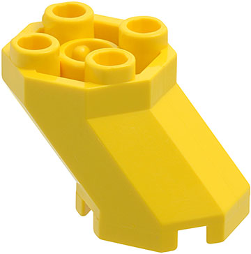 Brick Special Octagonal 2 x 3 x 1 2/3 Sloped in Yellow