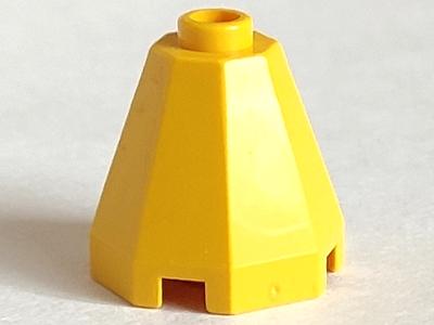 Cone 2 x 2 x 1 2/3 Octagonal, Open Stud in Yellow