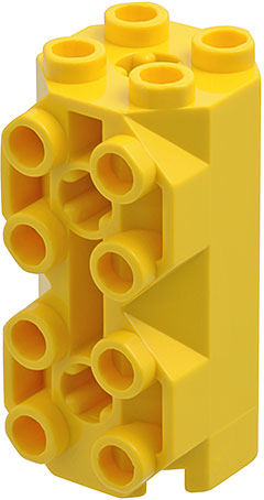 Brick Special Octagonal 2 x 2 x 3 1/3 with Side Studs in Yellow