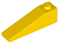 Brick Sloped 18° 4 x 1 in Yellow