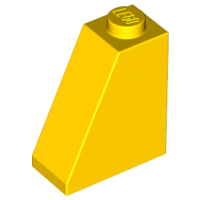 Brick Sloped 65° 2 x 1 x 2 in Yellow