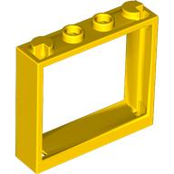 Window 1 x 4 x 3 without Shutter Tabs in Yellow