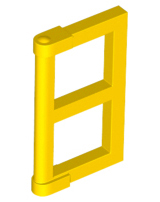Window 1 x 2 x 3 Pane with Thick Corner Tabs in Yellow
