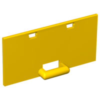 Duplo Container Box 2 x 4 x 2 Door with Handle in Yellow