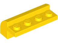 Brick Curved 2 x 4 x 1 1/3 in Yellow