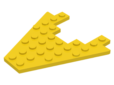 Wedge Plate 8 x 8 with 3 x 4 Cutout in Yellow