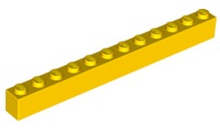 Brick 1 x 12 in Yellow