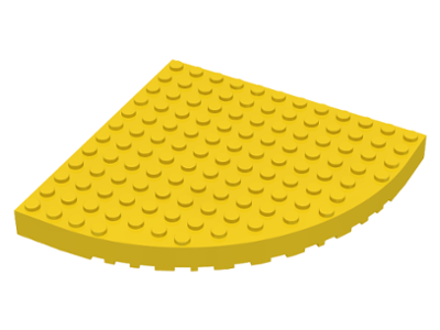 Brick Round Corner 12 x 12 in Yellow