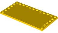 Plate Special 6 x 12 with Studs on 3 Edges in Yellow