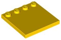 Plate Special 4 x 4, Studs on One Edge Plain] in Yellow