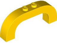 Brick Arch 1 x 6 x 2 Curved Top in Yellow