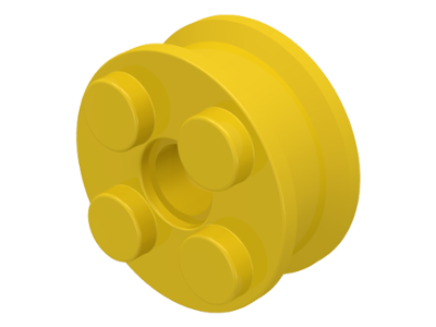 Wheel Freestyle with 2 x 2 Studs and Pin Hole in Yellow