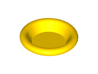 Equipment Dish / Plate / Bowl 3 x 3 [Plain] in Yellow
