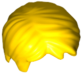 Hair Short, Tousled with Side Part in Yellow