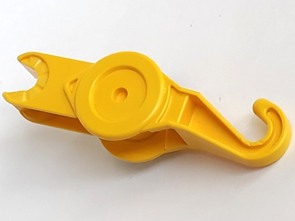 Duplo Toolo Arm with Fake Pulley and Hook in Yellow