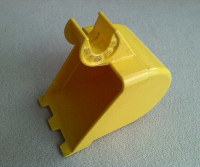 Duplo Toolo Digger Bucket with 3 teeth in Yellow