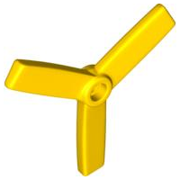 Duplo Rotor 3 Blade for Small Helicopter Body (Propeller) in Yellow