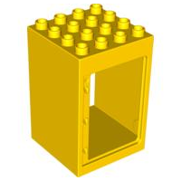 Duplo Building Door Frame / Entryway 4 x 4 x 5 in Yellow