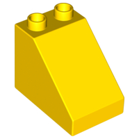 Duplo Brick 3 x 2 x 2 Slope in Yellow