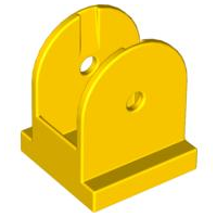 Duplo Train Crossing Barrier / Gate Base in Yellow