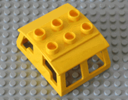 Duplo Train Locomotive Cabin Roof 2 x 3 Studs on Top in Yellow