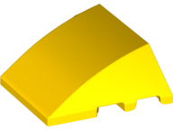 Brick Wedged, Curved 4 x 3 No Studs [Plain] in Yellow