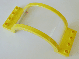 Duplo Arch 4 x 10 x 3 with Glass (Skylight) in Yellow