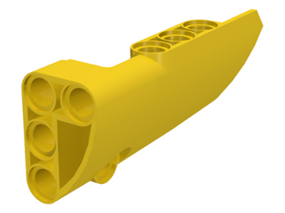 Technic Panel Fairing # 4 Small Smooth Long, Side B in Yellow
