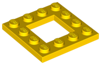 Plate Special 4 x 4 with 2 x 2 Opening in Yellow