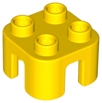 Duplo Chair with no Back / Stool in Yellow