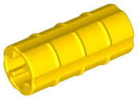Technic Axle Connector Ridged [with x Hole x Orientation] in Yellow