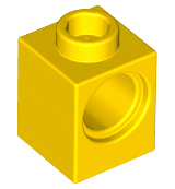Technic Brick 1 x 1 with Pin Hole in Yellow