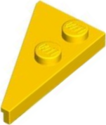 Wedge Plate 2 x 4 27° Right in Yellow