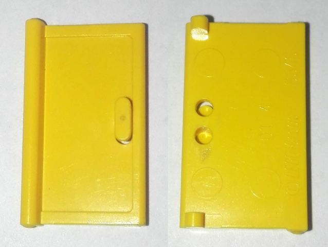 Door 1 x 2 x 3 with Vertical Handle in Yellow