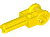Technic Axle 1.5 with Perpendicular Axle Connector (Technic Pole Reverser Handle) in Yellow