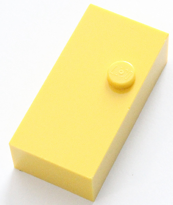 Braille Brick 2 x 4 with 1 Stud ⠐ in Yellow