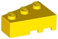 Brick Wedged, Angled 3 x 2 Left in Yellow