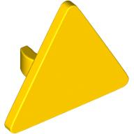 Road Sign Clip-on 2.2 x 2.667 Triangular with Open O Clip in Yellow