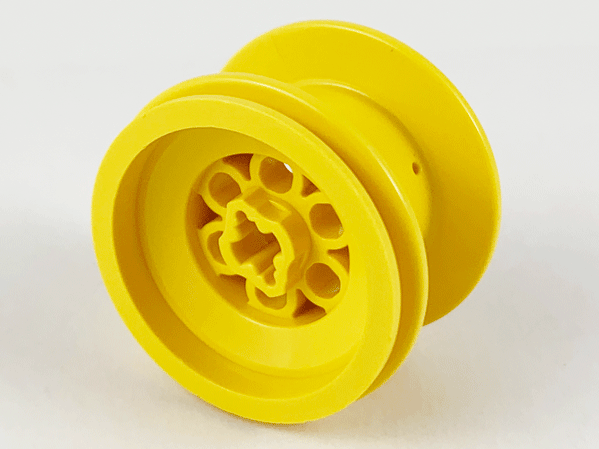 Wheel 43.2 x 28 Balloon Small with + Shape Axle Hole in Yellow