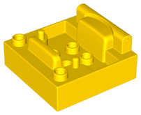 Duplo Truck / Digger Cabin Bottom 4 x 4 in Yellow