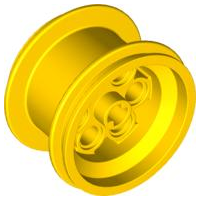 Wheel 49.6 x 28 VR (36.8 x 26) with Axle Hole in Yellow